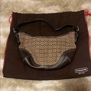 Vintage Coach monogram shoulder bag